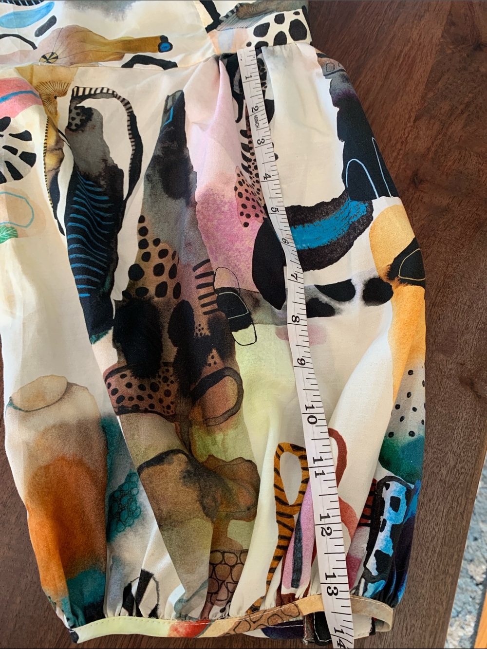 Rachel Comey “Whisk” Abstract Silk/Cotton Watercolour Blouse, Sz M-L - Picture 13 of 13